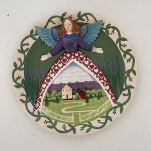Jim Shore Heartwood Creek Summer ANGEL Collector Plate Country‎ Farmhouse Decor